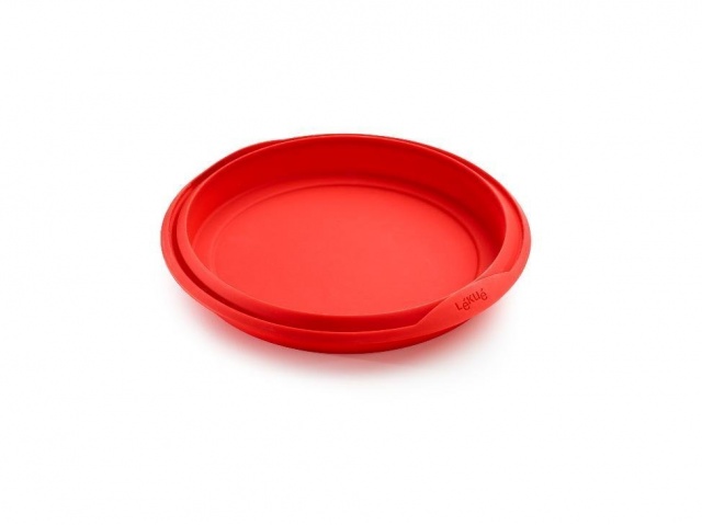 Форма «Тарт Татен» силиконовая с керамическим блюдом 24 см, Lekue (цвет: красный)  