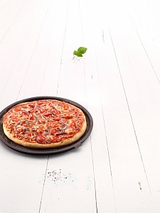 Круглый коврик для пиццы, перфорированный, силиконовый, 36 см (цвет: коричневый)