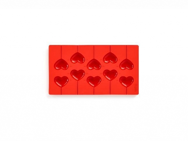 УЦЕНКА: Набор "Сердечки"для приготовления шоколадных конфет, (цвет: красный)
